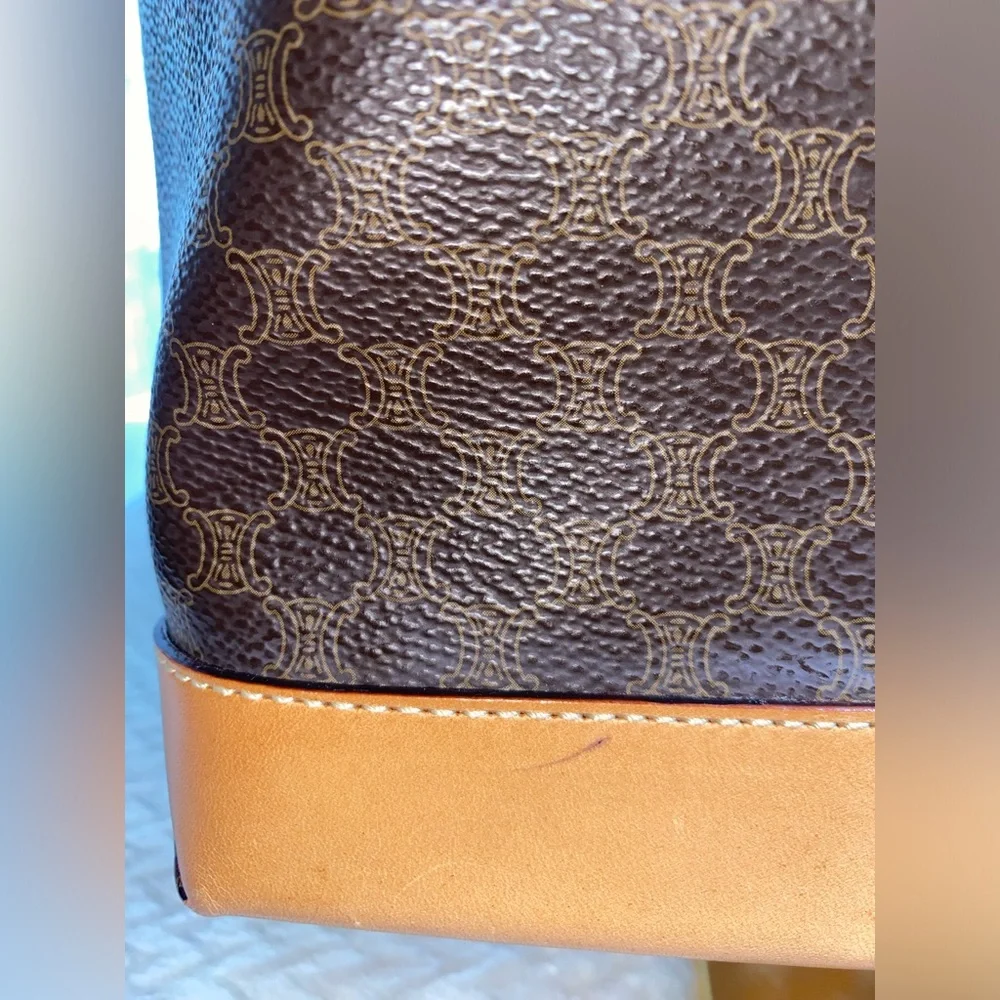 CELINE - Macadam bag - brown coated canvas with beige leather **FINAL PRICE** - Picture 15 of 16